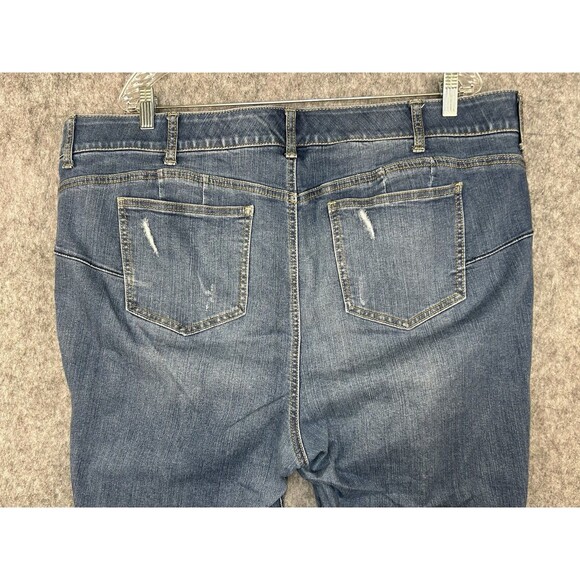 Torrid Women's 24R Premium Stretch Bombshell Skinny Ankle Denim Jeans Distressed - Picture 5 of 10